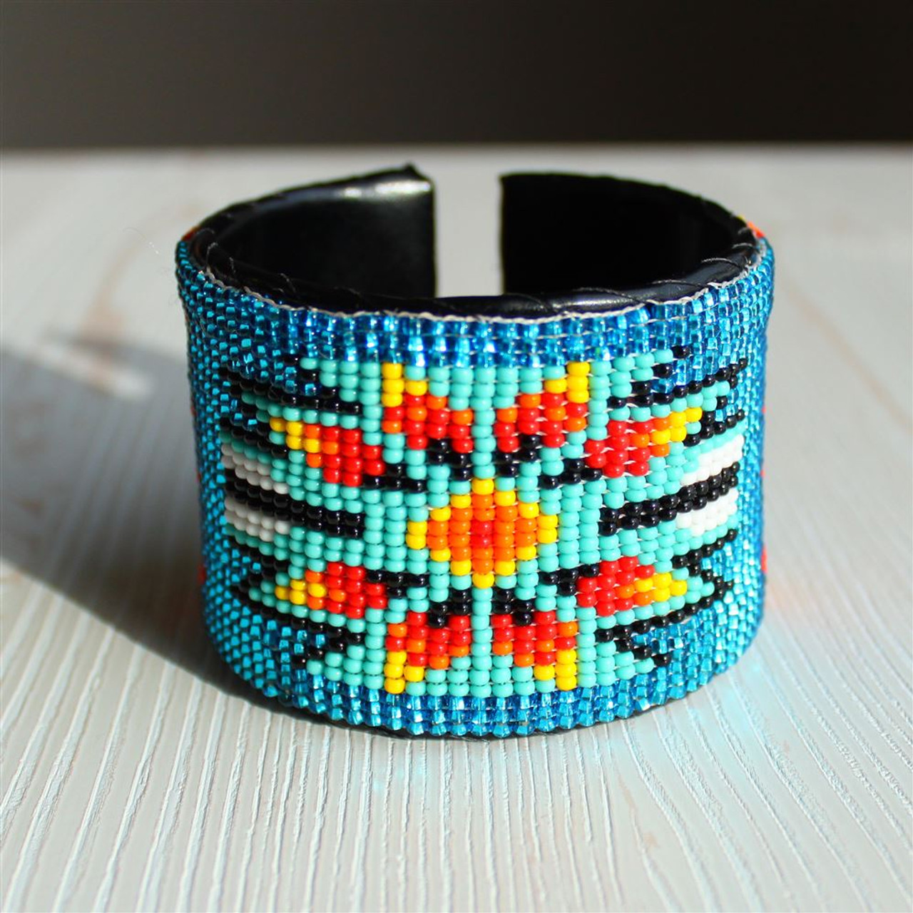 Colorful Mexican Bead Loom Bracelet, Loom Bead Bracelet, Native