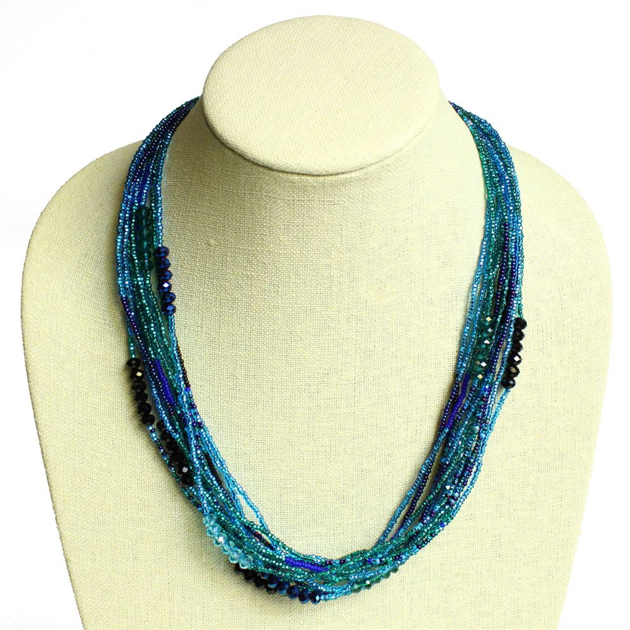 Multi Color Crystal Beads Designer Necklace - Fashionvalley