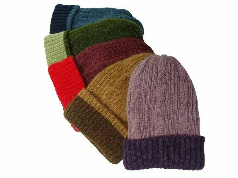 Royal Alpaca Double Wall Reversible Two Tone Beanie Hat Solid