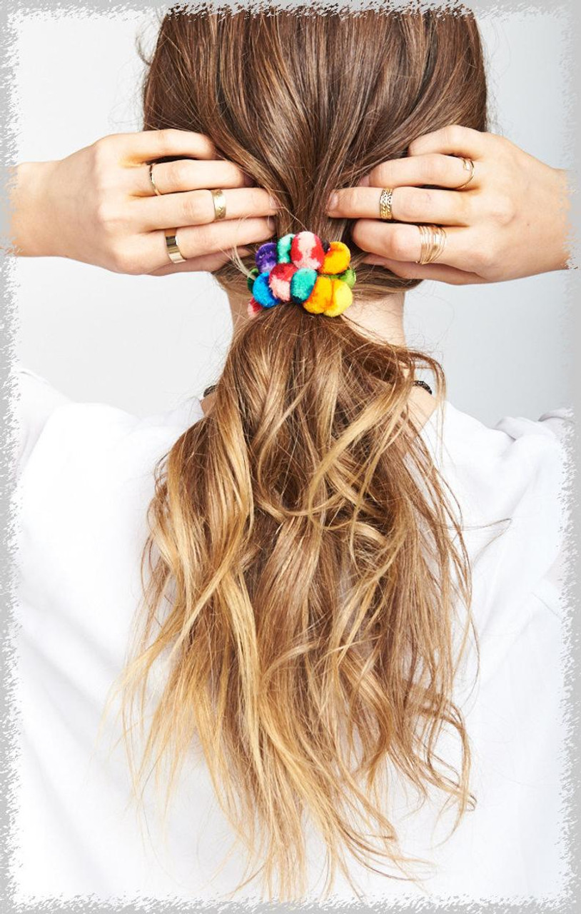 #4400 Six Gourd Hair Ties Scrunchies Assorted Colors Peru Wholesale Lot Pack #4400 Six Gourd Hair Ties Scrunchies Assorted Colors Peru Wholesale Lot Pack