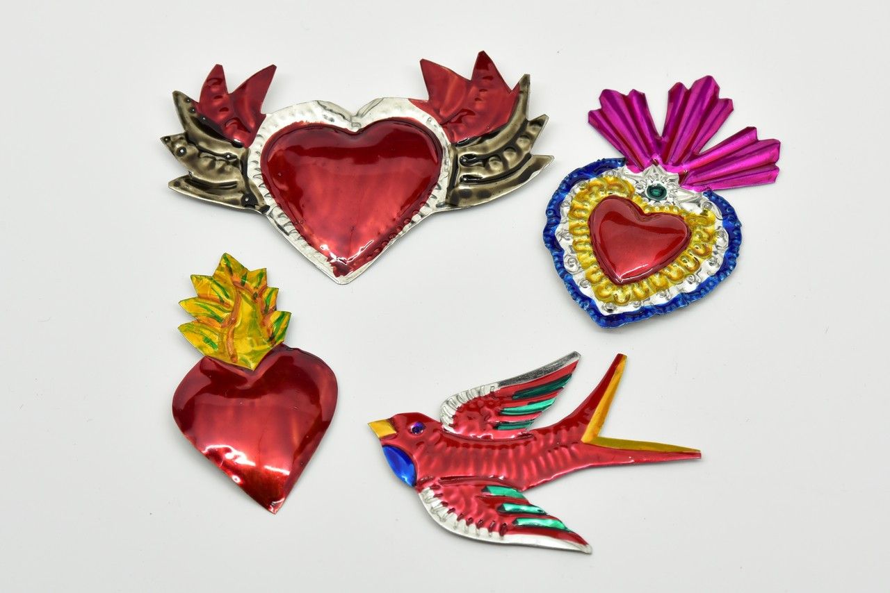 Tin Art 10 x8 14 Mexican Tin Art Mexican Folk Art Milagro Handmade Art Mexican Decor Milagro