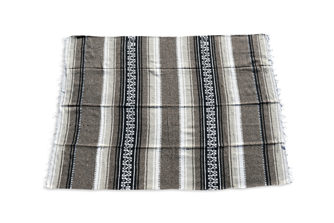 Heavy Duty Double Thickness Mexican Blanket Throw Striped Warm Bed