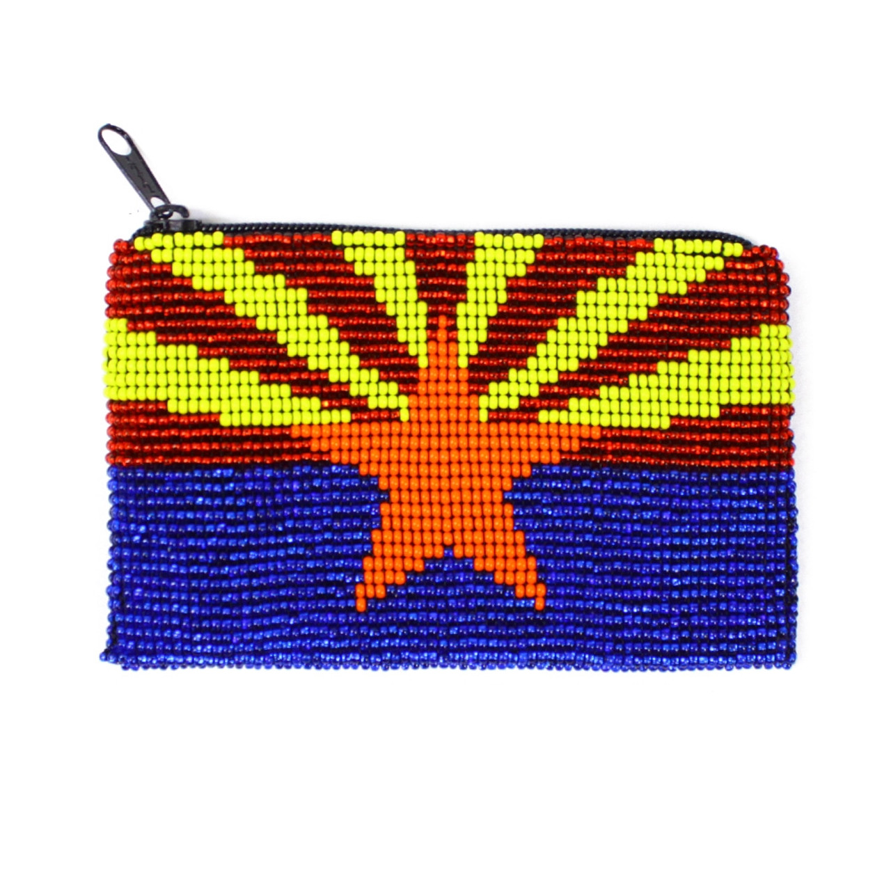 coin purse with key ring handmade in glass beads in Guatemala Highland –  Del Sol/Off Fourth