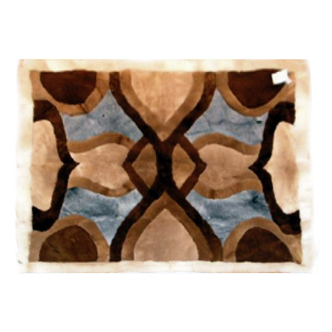 Alpaca Fur Rug Kaleidoscope Rectangular 33 x 48 - Design 12