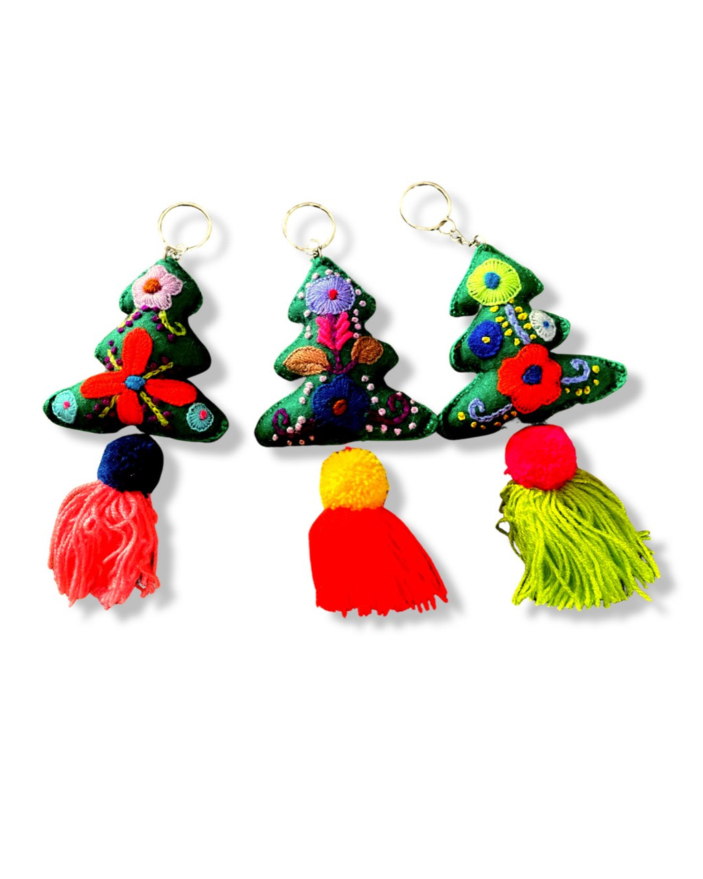 Sanyork Fair Trade Mexican Pom Pom Bag Purse Charm