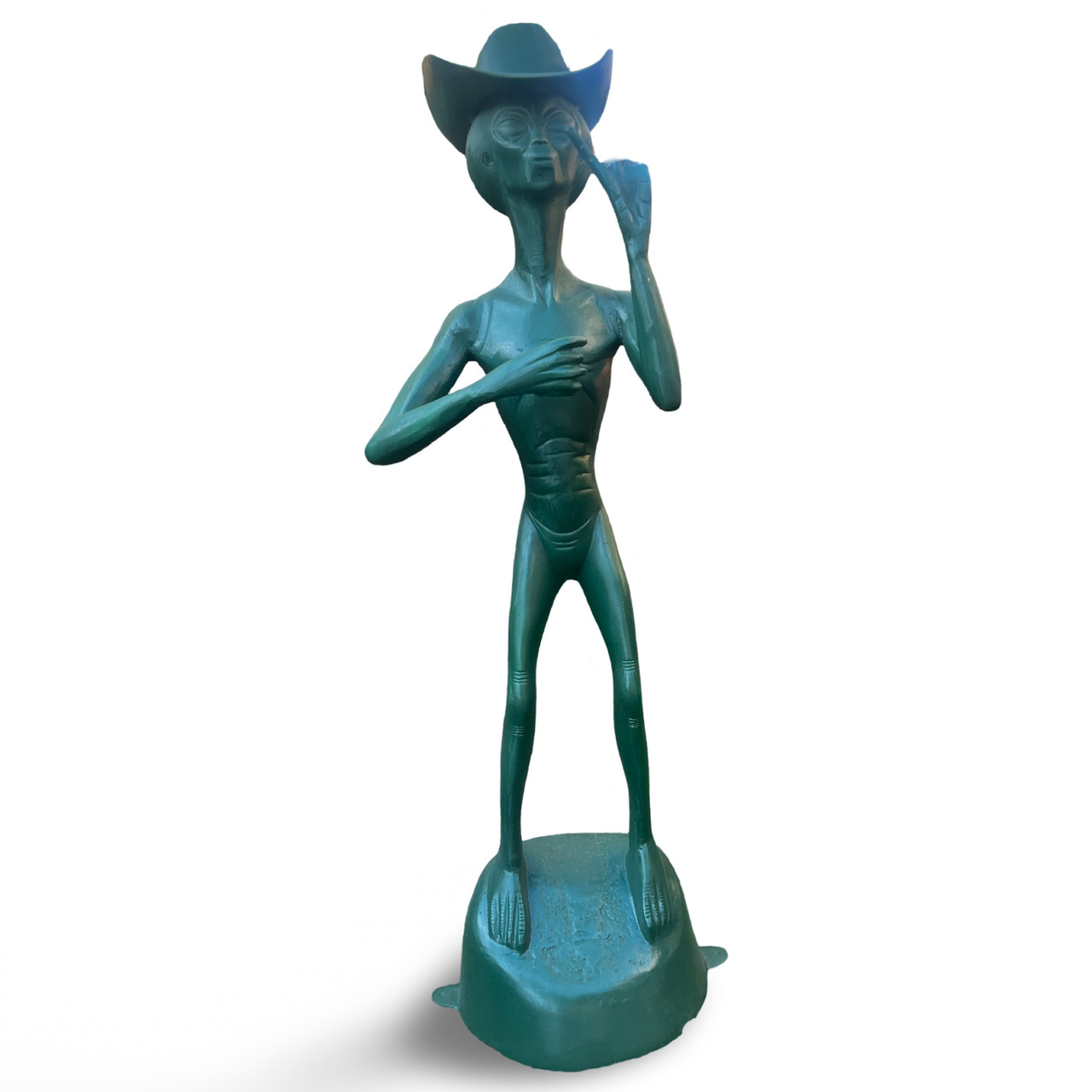 72″ Space Cowboy Alien with Hat Extraterrestial Aluminum Casting ...