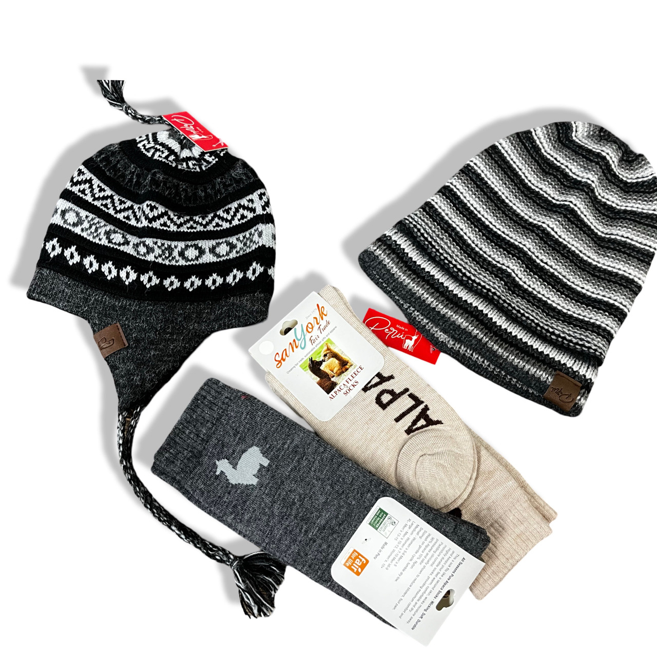 小物 Y's beanie&grove set Winter Days Gift Box Set Baby Alpaca Luxury Pack Beanies, Sock