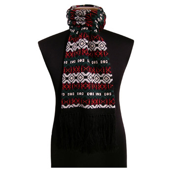 Snowflake Scarf Knit in Alpaca Wool with Fringe Snowflake Scarf Knit in Alpaca Wool with Fringe