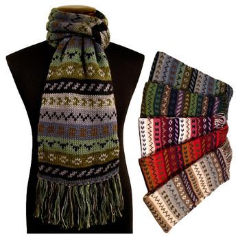 Heavy Scarf 100% Alpaca Knit Reversible Multicolor Knit Heavy Scarf 100% Alpaca Knit Reversible Multicolor Knit