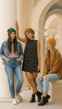 Slouchy Beanie Hat Over-sized 100% Alpaca Natural Colors Soft and Warm