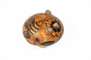 Gourd Piggy Bank Artisan Hand Carved Assorted Designs 5" Peru Gourd Piggy Bank Artisan Hand Carved Assorted Designs 5" Peru