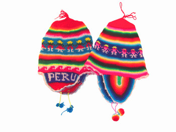 Cusco Bright Colorful Andean Style Beanie Alpaca Blend Chull Hat Cusco Bright Colorful Andean Style Beanie Alpaca Blend Chull Hat
