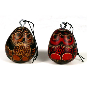 Gourd Owl Ornament Hand Carved Peru Artisans Gourd Owl Ornament Hand Carved Peru Artisans