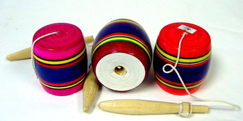 Spinning Top in Wood and String in Natural Cotton - Trisca