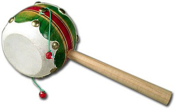 Wooden Spin Drum Mexico Toy 3.5" Wooden Spin Drum Mexico Toy 3.5"