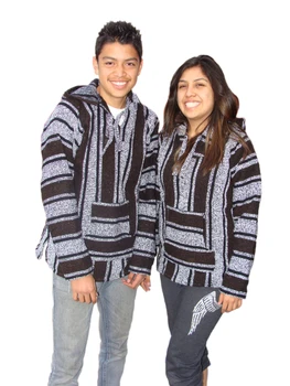 Small Size Assortment with Vertical Stripes Drug Rug Baja Hoodie