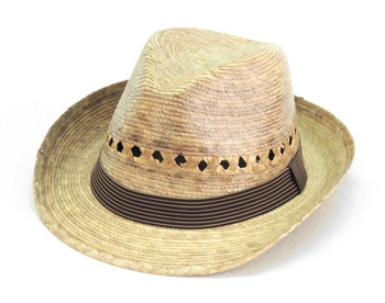Denison Straw Hat with Band Narrow Brim Denison Straw Hat with Band Narrow Brim