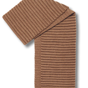 Accordion Baby Alpaca Scarf with Pleated Single Color Accordion Baby Alpaca Scarf with Pleated Single Color