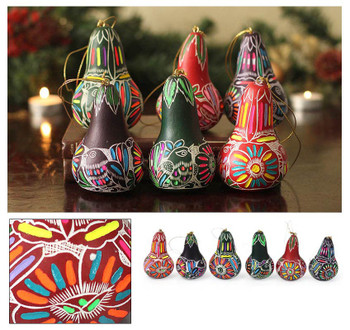 Assortment of Multicolored Floral Design Ornament Drop Shape 3" Assortment of Multicolored Floral Design Ornament Drop Shape 3"