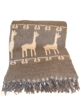 Gray and Charcoal Alpaca Blend Brushed Blanket Gray and Charcoal Alpaca Blend Brushed Blanket