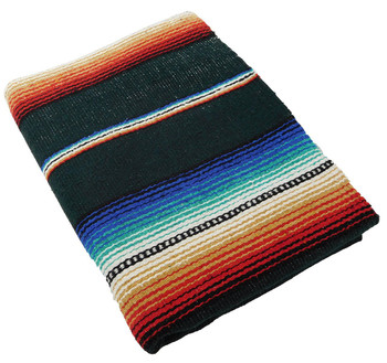 Heavy Duty Double Thickness Mexican Blanket Throw Striped Warm Bed Cover