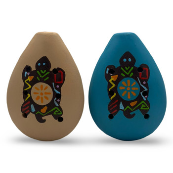 Hand Painted Ocarina Turtle Design Mixed Random Colors Musical Instrument