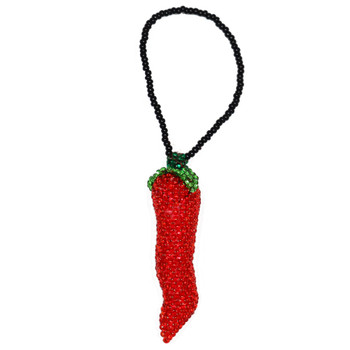 Glass Beaded Chili Pepper Jalapeno Christmas Ornament Glass Beaded Chili Pepper Jalapeno Christmas Ornament