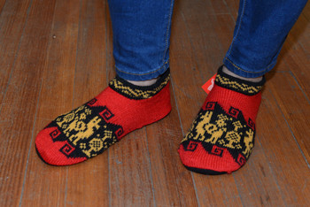 Alpaca Blend Booties Slippers House Shoes Knit 50% Alpaca 50% Acrylic