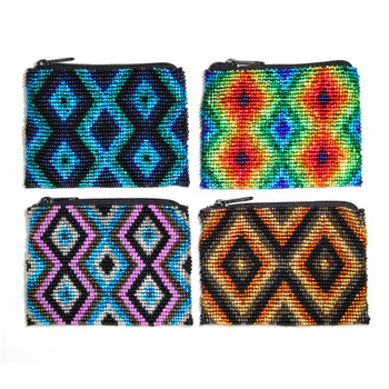 Geometric Beaded Coin Purse (Multiple Colors) - Guatemala Geometric Beaded Coin Purse (Multiple Colors) - Guatemala