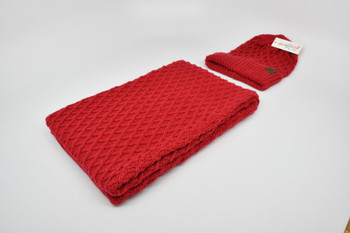 Criscross Scarf Plaid Checker Cross Solid Color Double Knit Alpaca Wool Extra Heavy