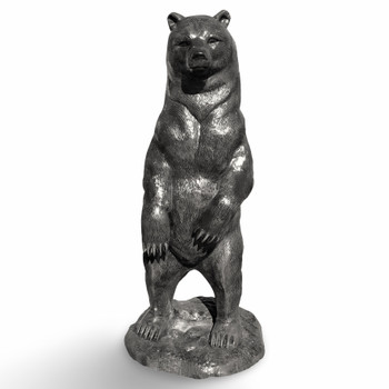 Black Bear Glossy Finish Aluminum Artisan Cast Life Size Sculpture Black Bear Glossy Finish Aluminum Artisan Cast Life Size Sculpture