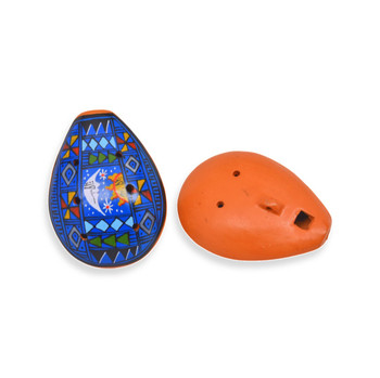 3" Ocarina 6 Hole Ceramic Piccolo Musical Instrument Children Adults Music Book Package