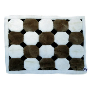 Alpaca Fur Rug Checkered Pattern Rectangular 48" x 64" - Design 28 Alpaca Fur Rug Checkered Pattern Rectangular 48" x 64" - Design 28