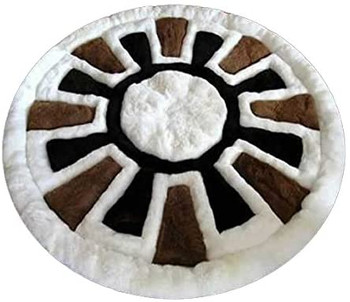 Alpaca Fur Rug Round 48" Diameter - Design 45 Alpaca Fur Rug Round 48" Diameter - Design 45