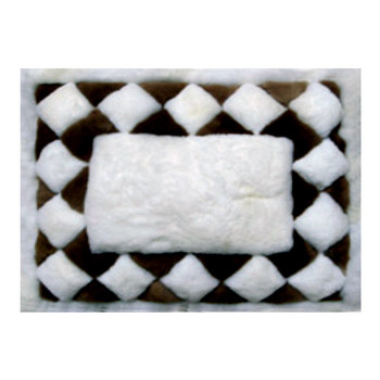 Alpaca Fur Rug Rhombus Edge Rectangular 36" x 48" - Design 24 Alpaca Fur Rug Rhombus Edge Rectangular 36" x 48" - Design 24