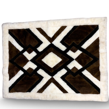 Double Crown Alpaca Fur Rug with Natural Shades of the Softest Alpaca