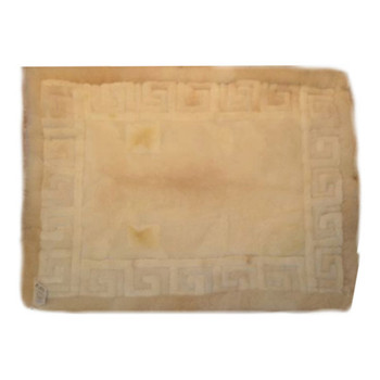 Alpaca Fur Rug Greek Key Tone on Tone Tan Rectangular 36" x 48"  - Design 13 Alpaca Fur Rug Greek Key Tone on Tone Tan Rectangular 36" x 48"  - Design 13