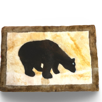Alpaca Fur Rug 48" x 64" -Brown Bear Pattern in Baby Alpaca Back Lining Alpaca Fur Rug 48" x 64" -Brown Bear Pattern in Baby Alpaca Back Lining