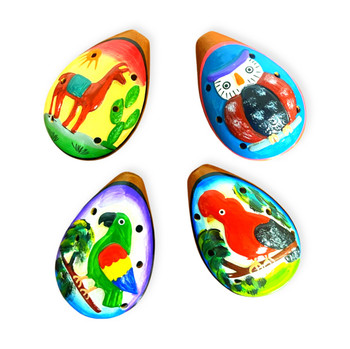Animal Relief Design Ocarina Whistlw from Peru 3" Standard Size Animal Relief Design Ocarina Whistlw from Peru 3" Standard Size