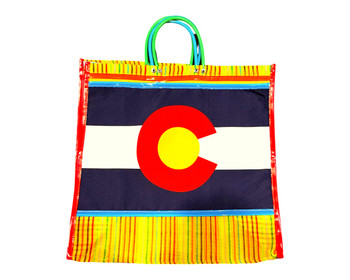 Colorado State Flag Tote Made with Recycled Soda Bottled Materials 18" x 18" x 5" Colorado State Flag Tote Made with Recycled Soda Bottled Materials 18" x 18" x 5"
