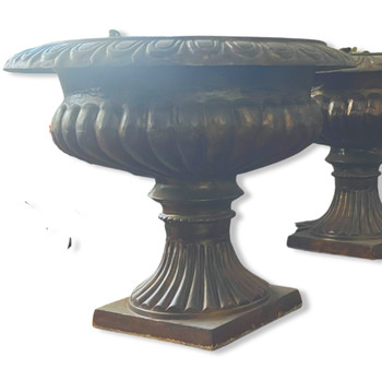 Large Wide Planter Classic Renaissance Cast Piece for Outdoor Indoor