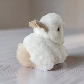 Bunny Rabbit Alpaca Fur Doll Plush Doll Handmade 6" Ornament