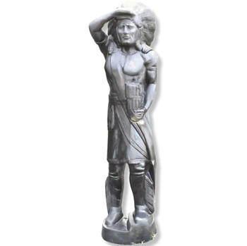 Cigar Store Indian Chief Aluminum Cast Sculpture Life Size 70" Bronze Finish