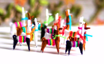 Miniature LLama Pin Multicolored Alpaca Wool Design Wear With Alpaca Hat or Scarf Miniature LLama Pin Multicolored Alpaca Wool Design Wear With Alpaca Hat or Scarf