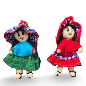 Small 4" Standing with Baby Llama Peasant Classic Peruvian Traditional Dressed Doll Small 4" Standing with Baby Llama Peasant Classic Peruvian Traditional Dressed Doll