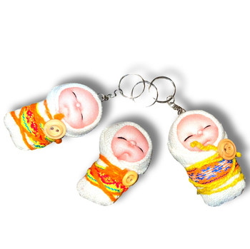 Bundled Baby Keychain Purse Embellishment Artisan Hand Made Peru Bundled Baby Keychain Purse Embellishment Artisan Hand Made Peru