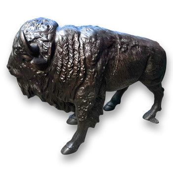American Buffalo Bison Youth Sculptutre Life Size Bronze Statue from Alumunim Recycled American Buffalo Bison Youth Sculptutre Life Size Bronze Statue from Alumunim Recycled