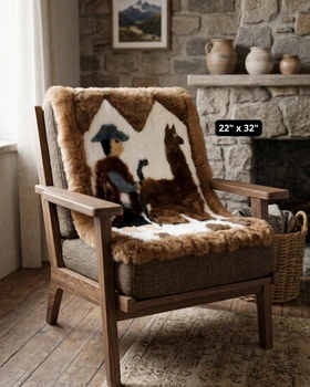 Baby Alpaca Fur Llama Peasant Pillow Case Ultra Soft  21" x 29" Size- Design 113