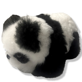 Panda Bear, White Alpaca Teddy Bear with Black, Handmade Teddy Bear