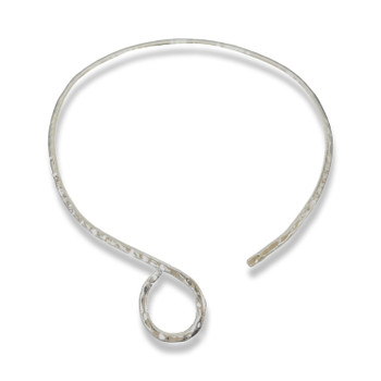 Alpaca Silver Necklace Choker Band Hook Omega Hammered Adjustable Alpaca Silver Necklace Choker Band Hook Omega Hammered Adjustable